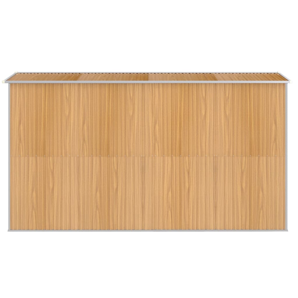 vidaXL Αποθήκη Κήπου Ανοιχτό καφέ 192x357x223 εκ. Γαλβανισμένο Ατσάλι