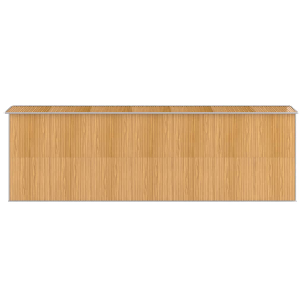vidaXL Αποθήκη Κήπου Ανοιχτό καφέ 192x606x223 εκ. Γαλβανισμένο Ατσάλι