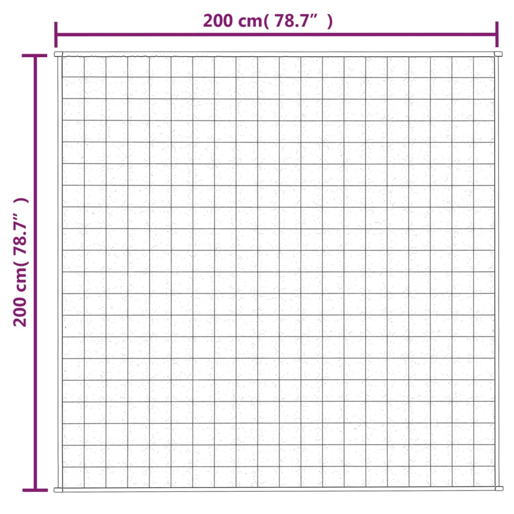 vidaXL Κουβέρτα Βαρύτητας Γκρι 200 x 200 εκ. 9 κ. Υφασμάτινη