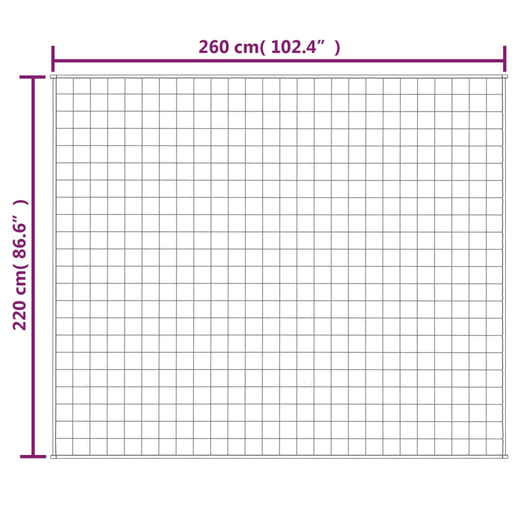 vidaXL Κουβέρτα Βαρύτητας Μπλε 220 x 260 εκ. 15 κ. Υφασμάτινη