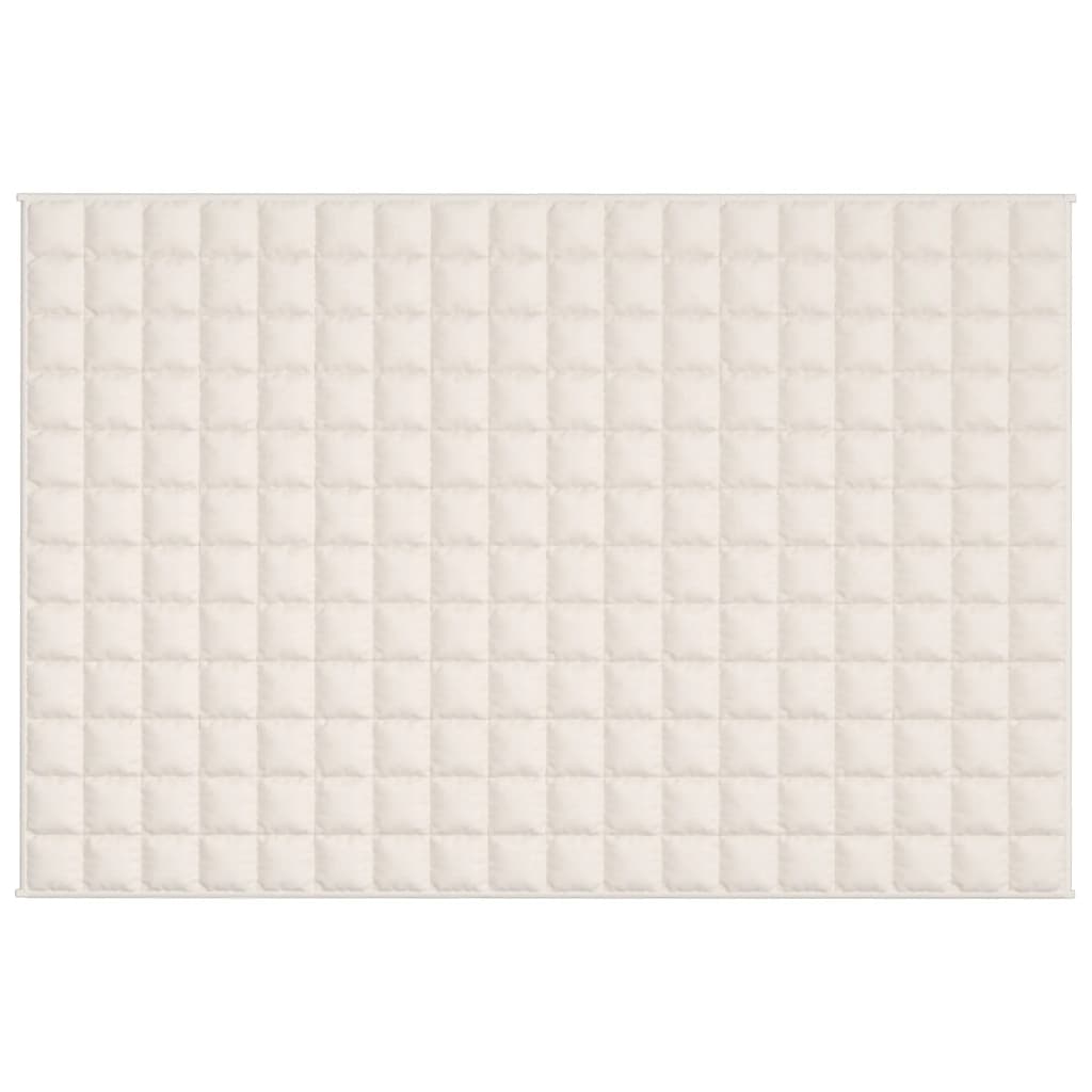 vidaXL Κουβέρτα Βαρύτητας Ανοιχτό Κρεμ 120 x 180 εκ. 5 κ. Υφασμάτινη