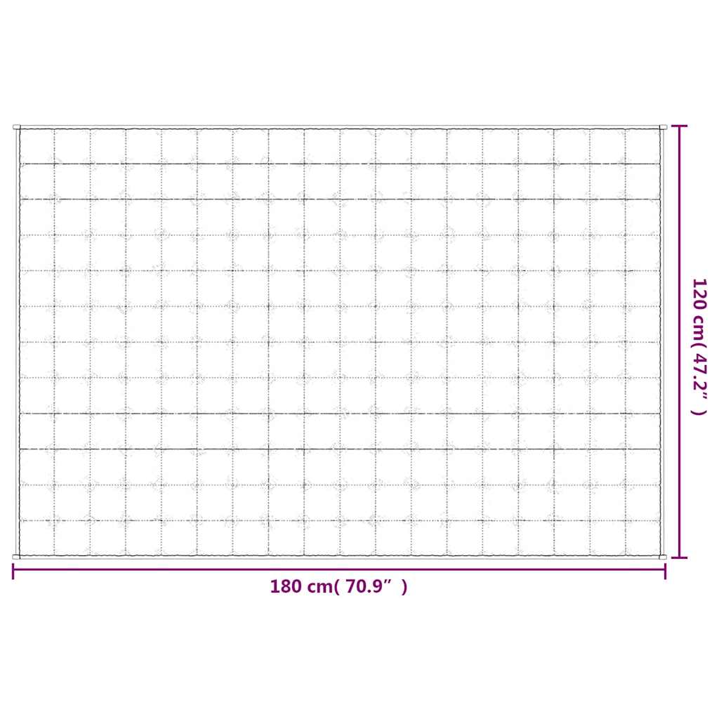 vidaXL Κουβέρτα Βαρύτητας Ανοιχτό Κρεμ 120 x 180 εκ. 5 κ. Υφασμάτινη