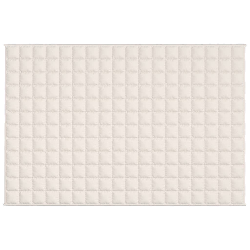 vidaXL Κουβέρτα Βαρύτητας Ανοιχτό Κρεμ 120 x 180 εκ. 9 κ. Υφασμάτινη