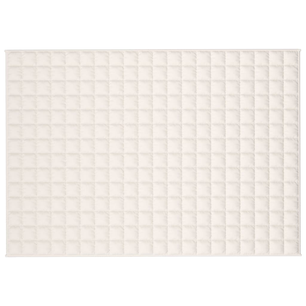 vidaXL Κουβέρτα Βαρύτητας Ανοιχτό Κρεμ 138 x 200 εκ. 6 κ. Υφασμάτινη