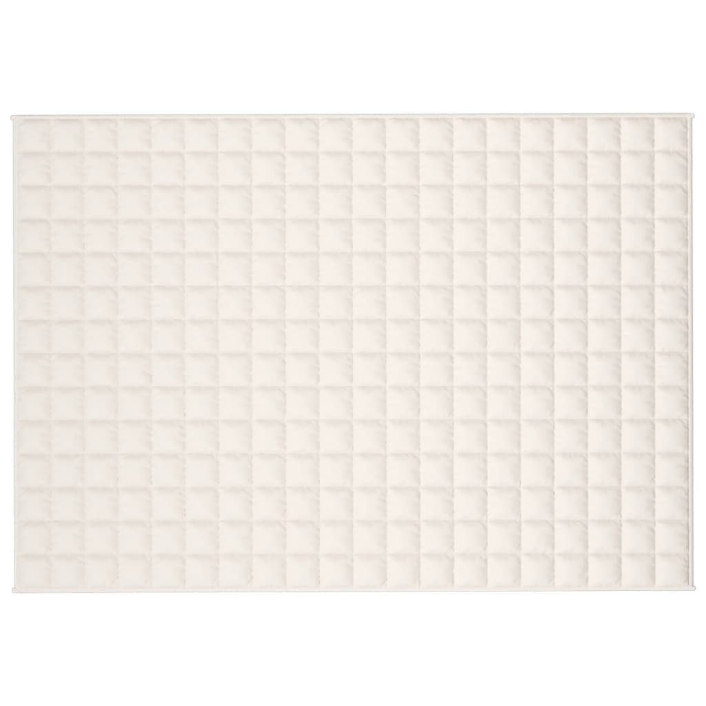 vidaXL Κουβέρτα Βαρύτητας Ανοιχτό Κρεμ 138 x 200 εκ. 10 κ. Υφασμάτινη