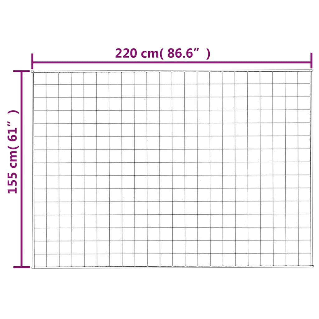 vidaXL Κουβέρτα Βαρύτητας Ανοιχτό Κρεμ 155 x 220 εκ. 11 κ. Υφασμάτινη