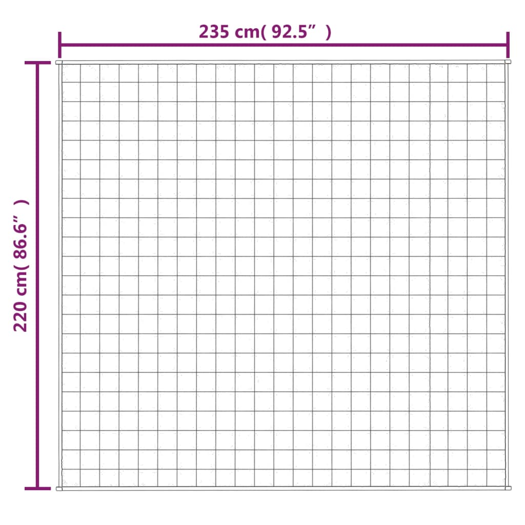 vidaXL Κουβέρτα Βαρύτητας Ανοιχτό Κρεμ 220 x 235 εκ. 11 κ. Υφασμάτινη