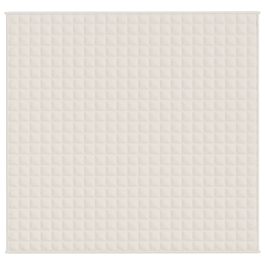 vidaXL Κουβέρτα Βαρύτητας Ανοιχτό Κρεμ 220 x 235 εκ. 15 κ. Υφασμάτινη