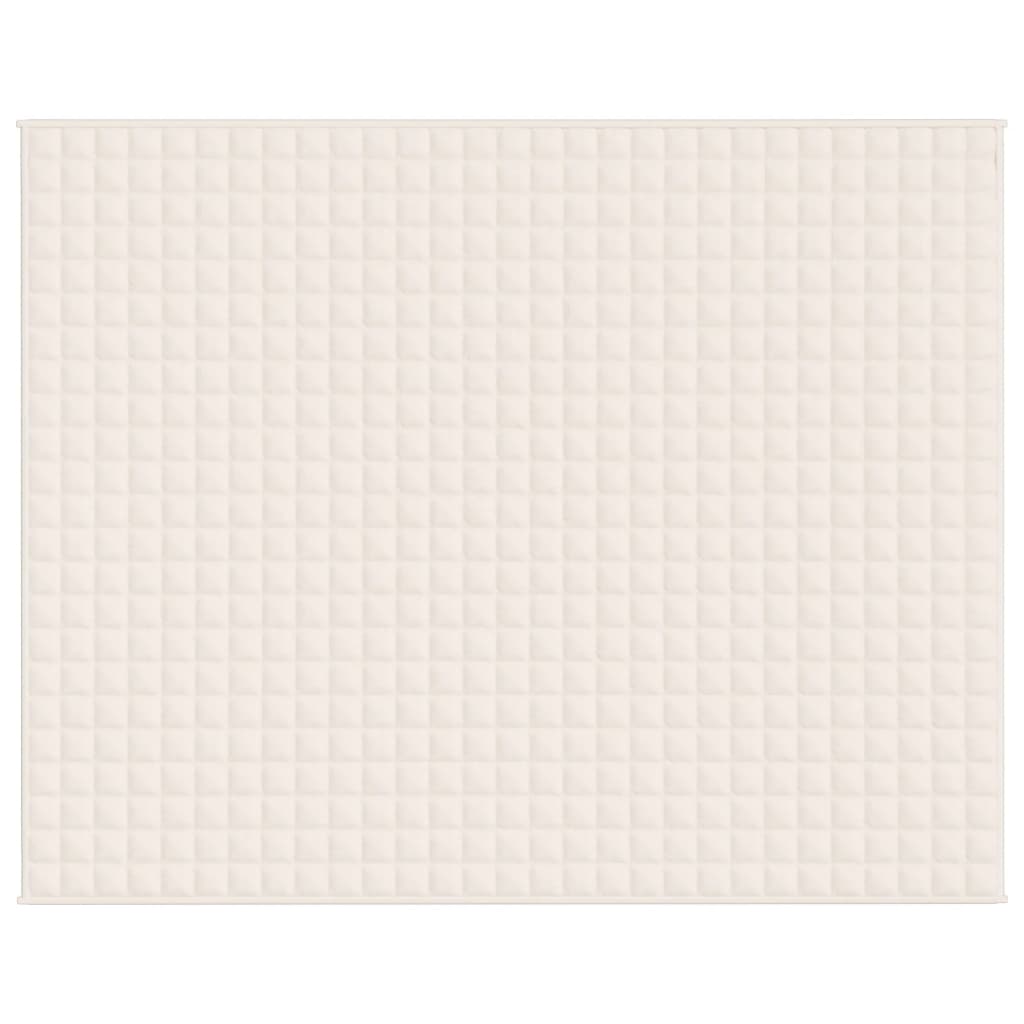 vidaXL Κουβέρτα Βαρύτητας Ανοιχτό Κρεμ 235 x 290 εκ. 11 κ. Υφασμάτινη