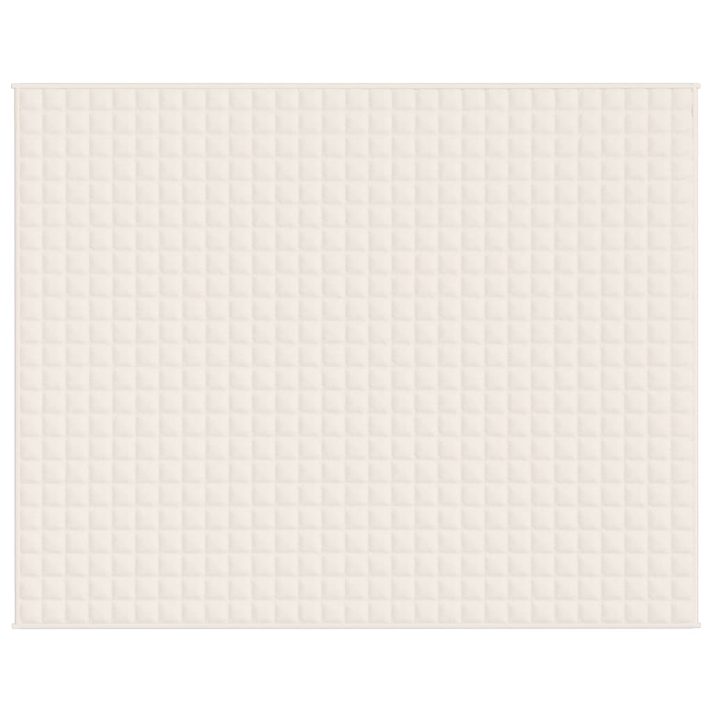 vidaXL Κουβέρτα Βαρύτητας Ανοιχτό Κρεμ 235 x 290 εκ. 15 κ. Υφασμάτινη