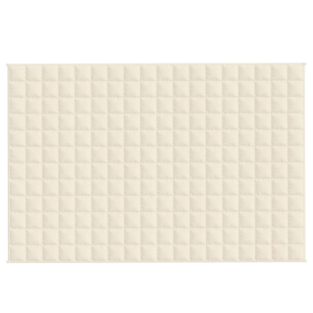 vidaXL Κουβέρτα Βαρύτητας Ανοιχτό Κρεμ 120 x 180 εκ. 9 κ. Υφασμάτινη