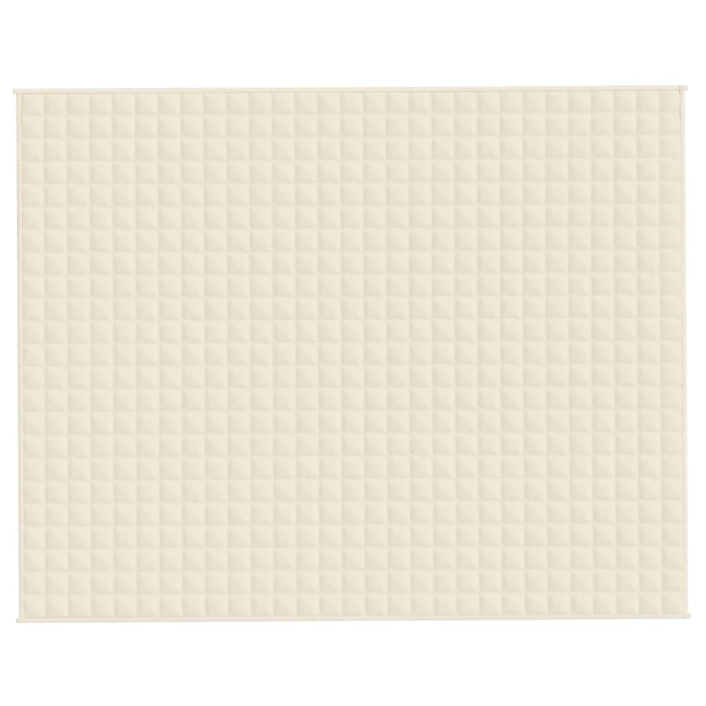 vidaXL Κουβέρτα Βαρύτητας Ανοιχτό Κρεμ 235 x 290 εκ. 11 κ. Υφασμάτινη