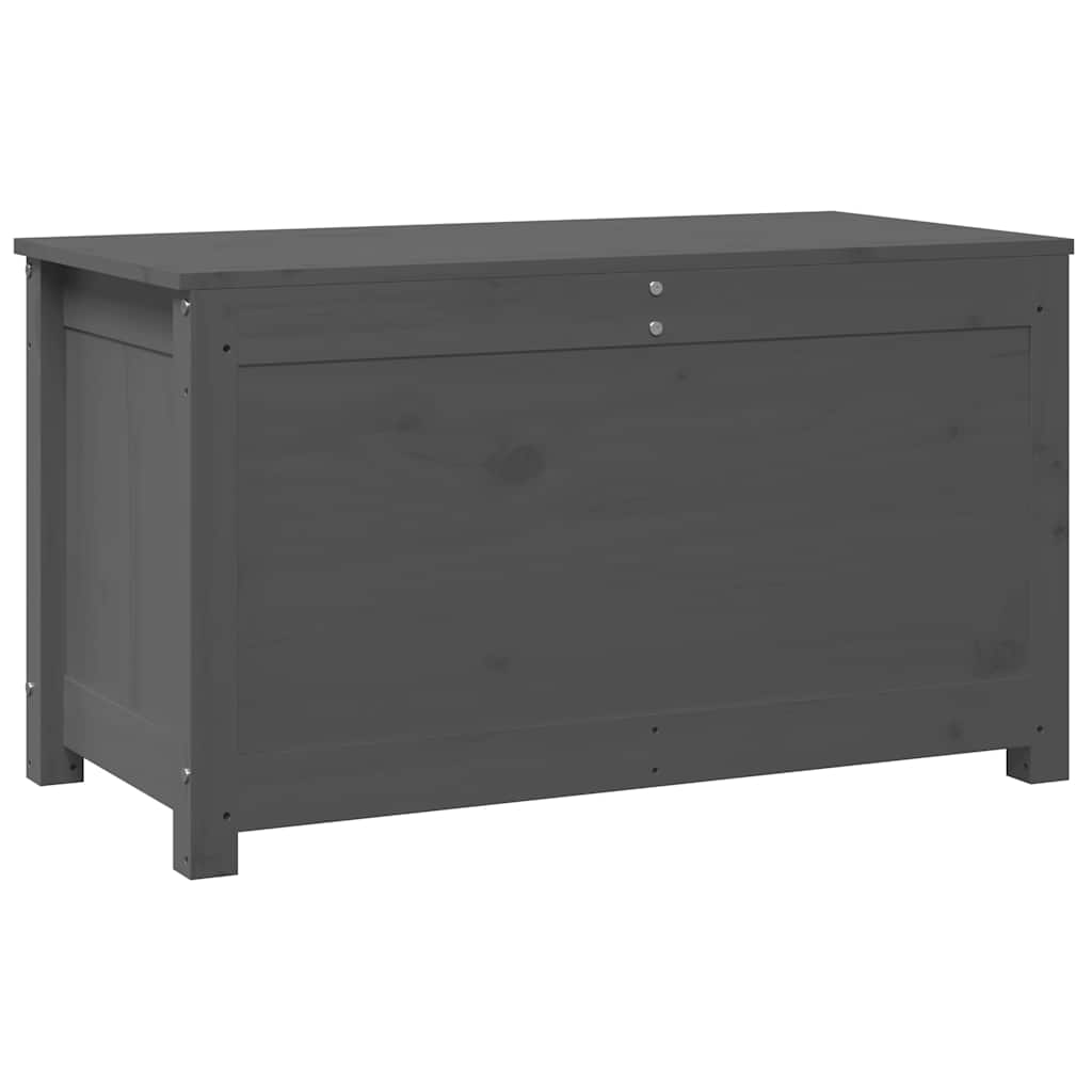 vidaXL Κουτί Αποθήκευσης Γκρι 80x40x45,5 εκ από Μασίφ Ξύλο Πεύκου
