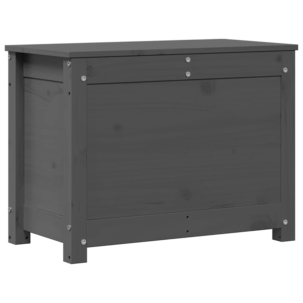 vidaXL Κουτί Αποθήκευσης Μαύρο 60x32x45,5 εκ από Μασίφ Ξύλο Πεύκου