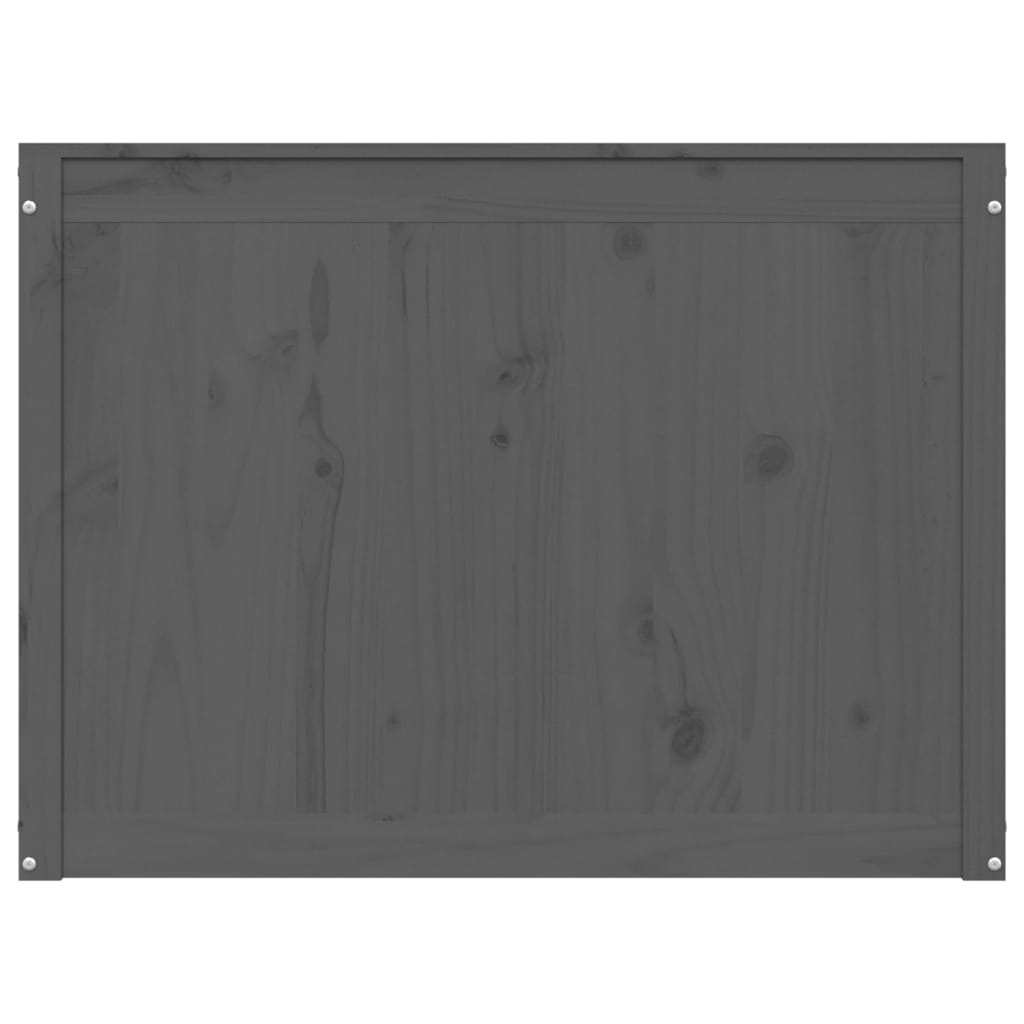 vidaXL Καλάθι Ρούχων Γκρι 88,5x44x66 εκ. από Μασίφ Ξύλο Πεύκου