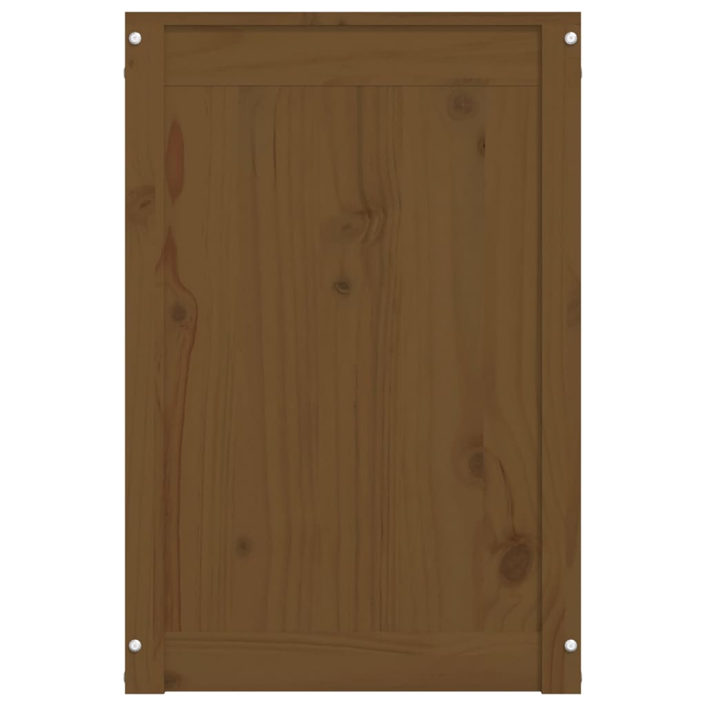vidaXL Καλάθι Ρούχων Καφέ μελί 88,5x44x66 εκ από Μασίφ Ξύλο Πεύκου