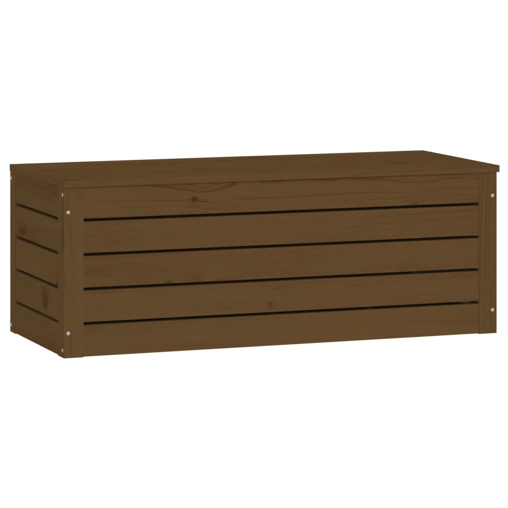 vidaXL Κουτί Αποθήκευσης Καφέ Μελί 89x36,5x33 εκ. Μασίφ Ξύλο Πεύκου