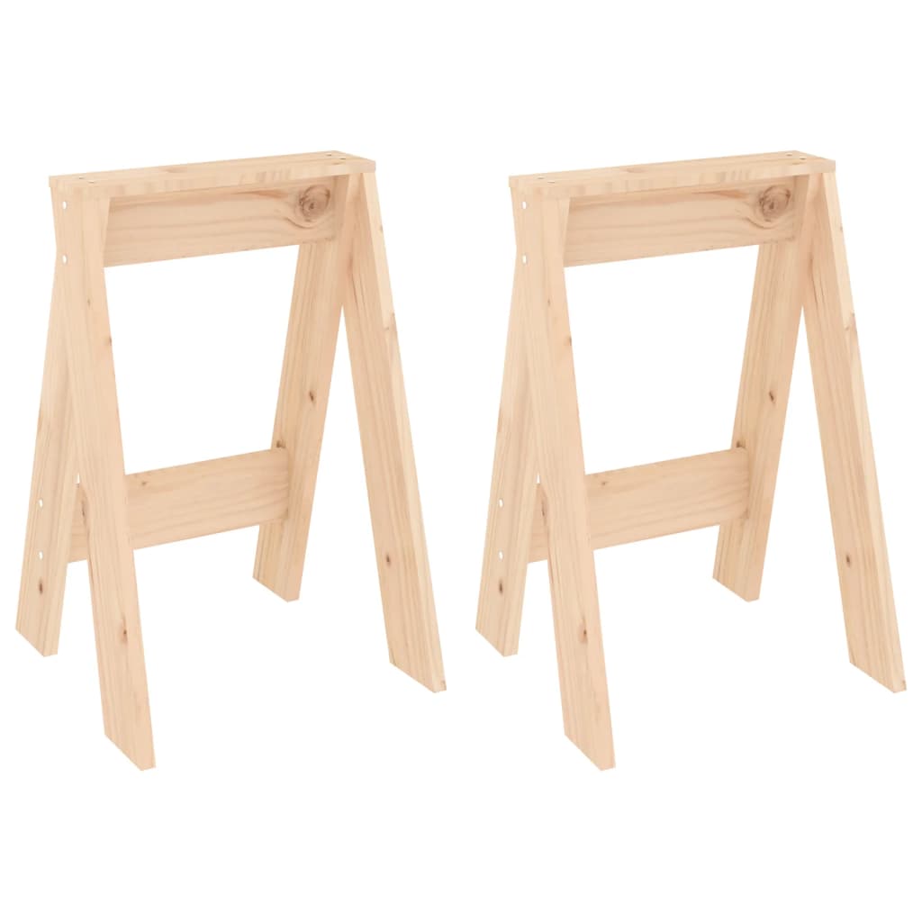 vidaXL Σκαμπό 2 Τεμ. 40 x 40 x 60 εκ. από Μασίφ Ξύλο Πεύκου