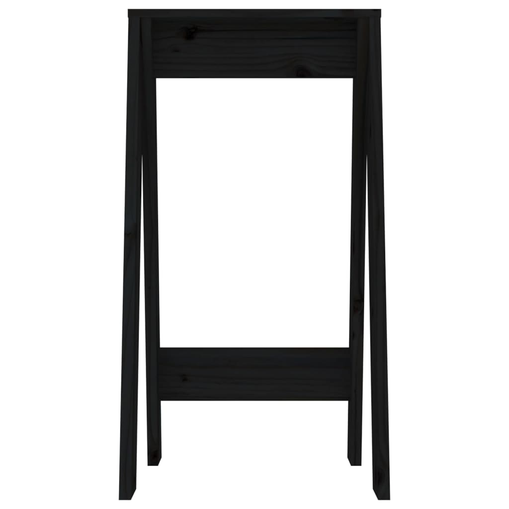 vidaXL Σκαμπό 2 Τεμ. Μαύρα 40x40x75 εκ. από Μασίφ Ξύλο Πεύκου