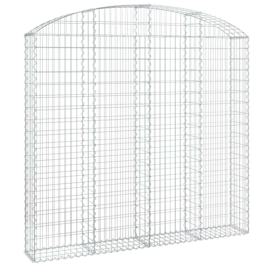 vidaXL Συρματοκιβώτιο Τοξωτό 200x30x180/200εκ. από Γαλβανισμένο Χάλυβα