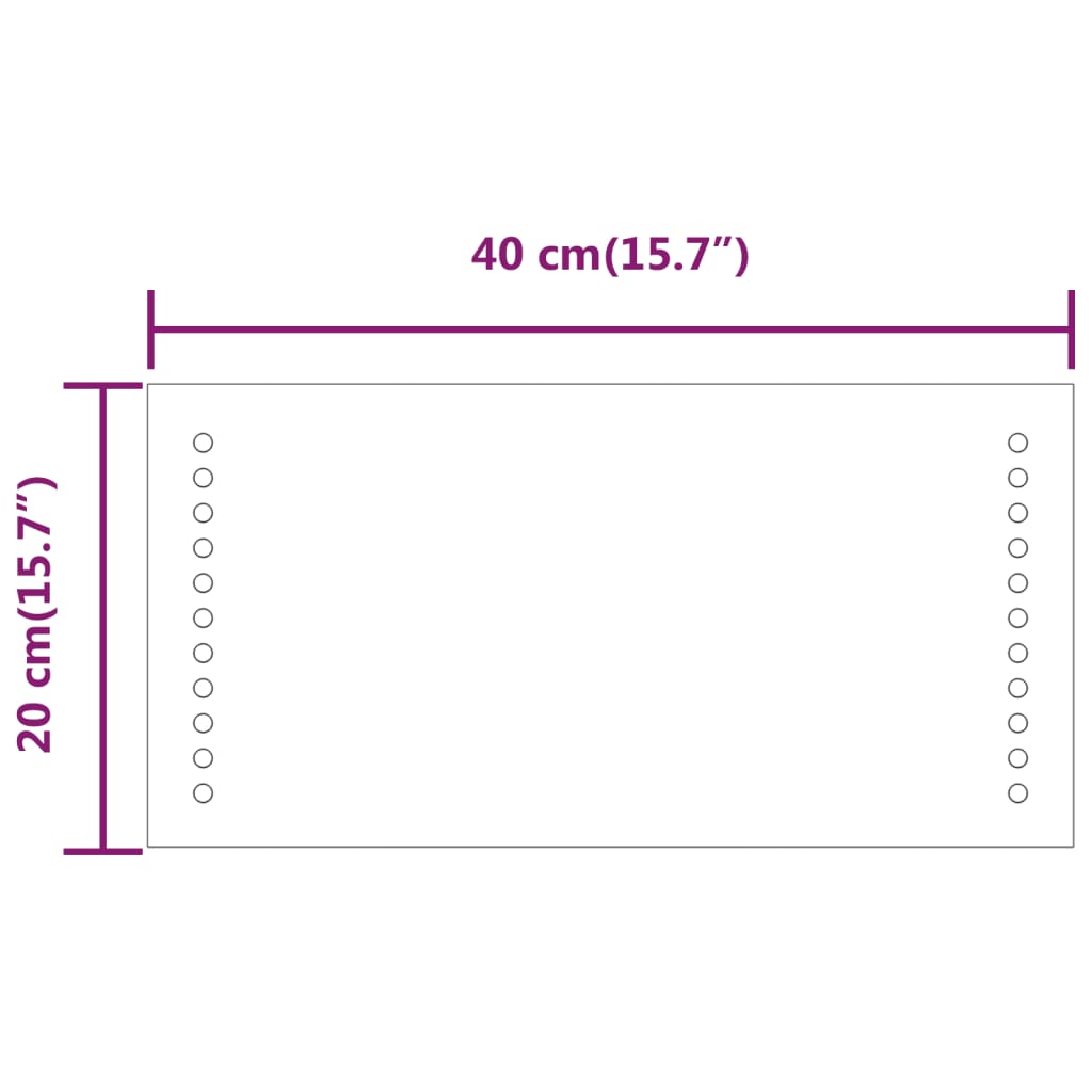 vidaXL Καθρέφτης Μπάνιου με LED 20x40 εκ.