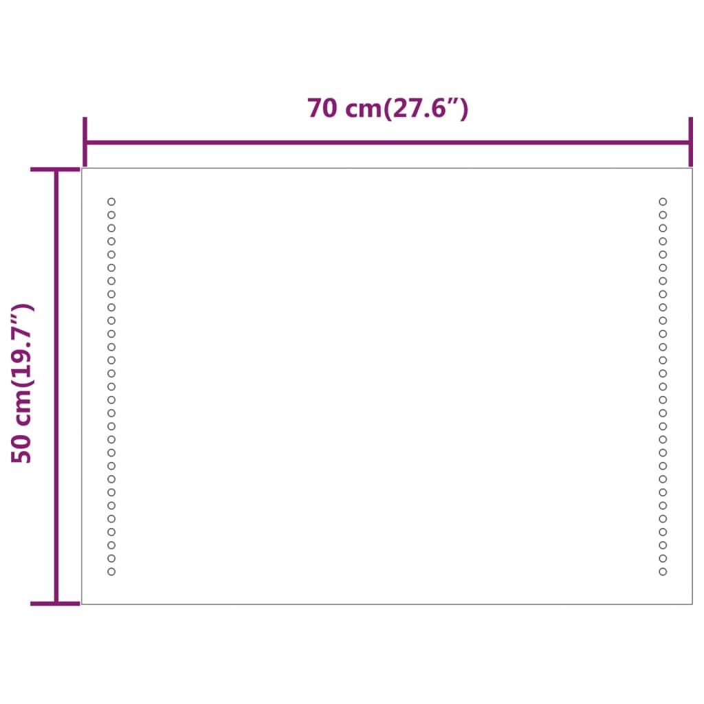 vidaXL Καθρέφτης Μπάνιου με LED 50 x 70 εκ.