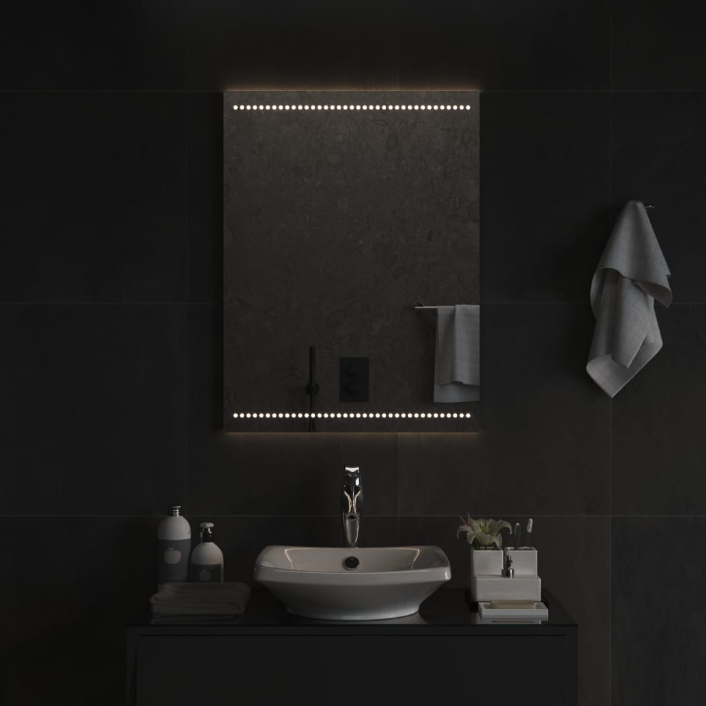 vidaXL Καθρέφτης Μπάνιου με LED 60x80 εκ.