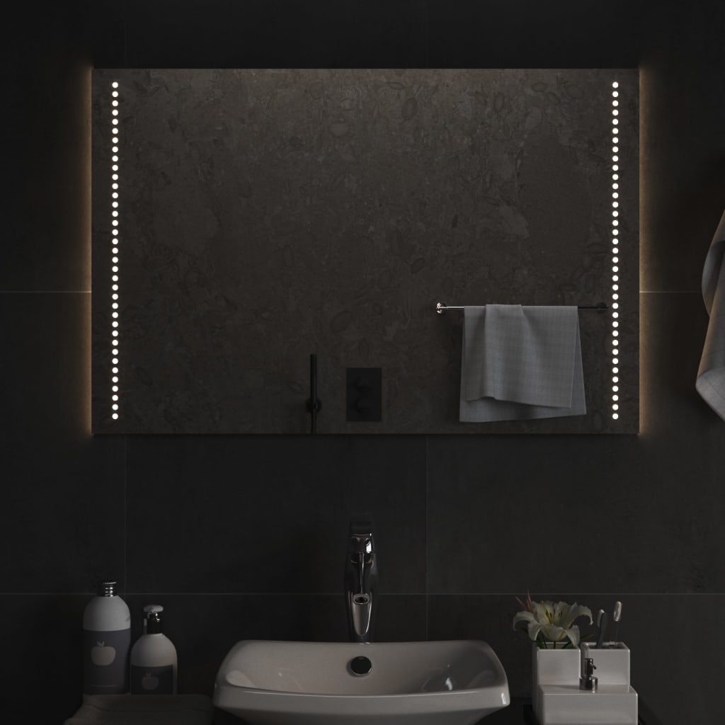 vidaXL Καθρέφτης Μπάνιου με LED 60x90 εκ.