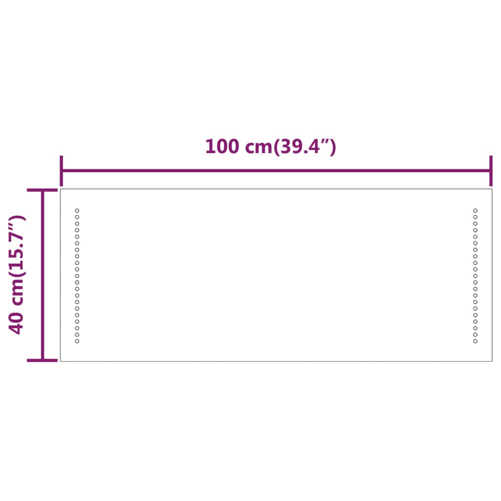 vidaXL Καθρέφτης Μπάνιου με LED 40x100 εκ.