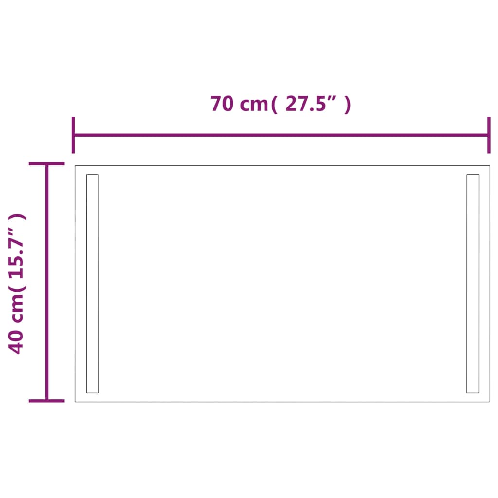 vidaXL Καθρέφτης Μπάνιου με LED 40x70 εκ.