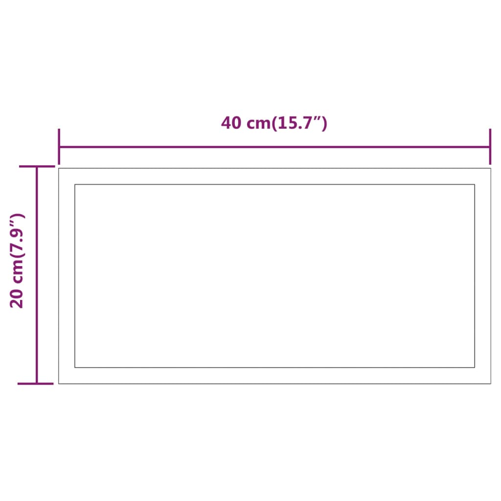 vidaXL Καθρέφτης Μπάνιου με LED 20x40 εκ.