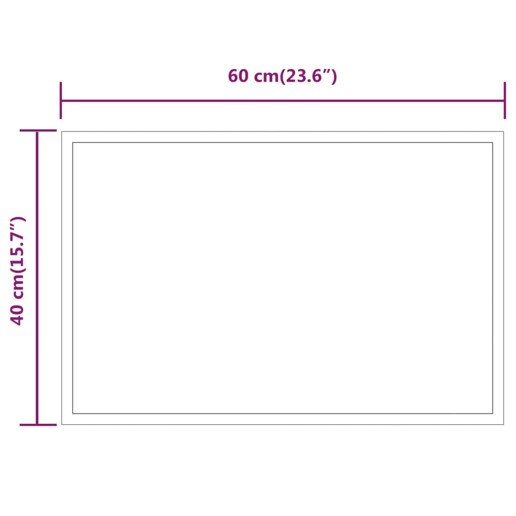 vidaXL Καθρέφτης Μπάνιου με LED 40x60 εκ.
