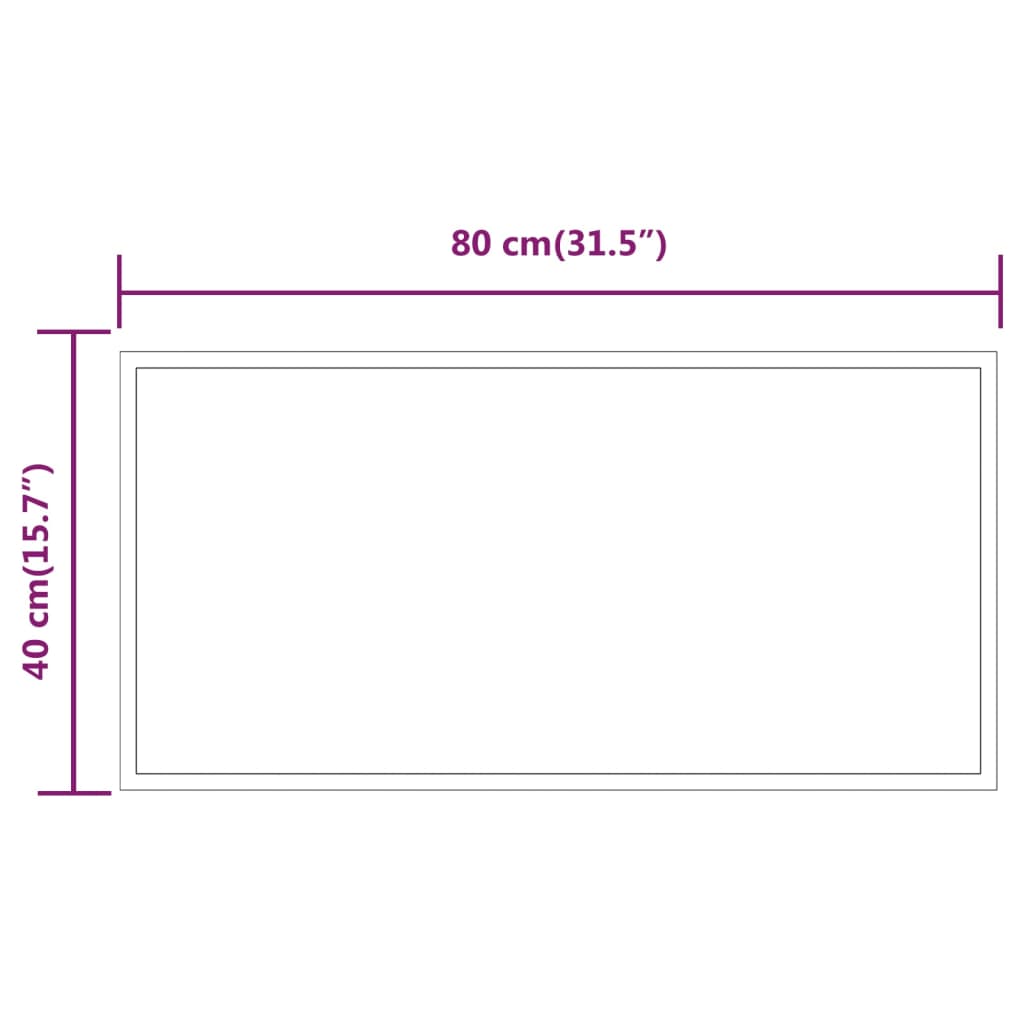vidaXL Καθρέφτης Μπάνιου με LED 40x80 εκ.