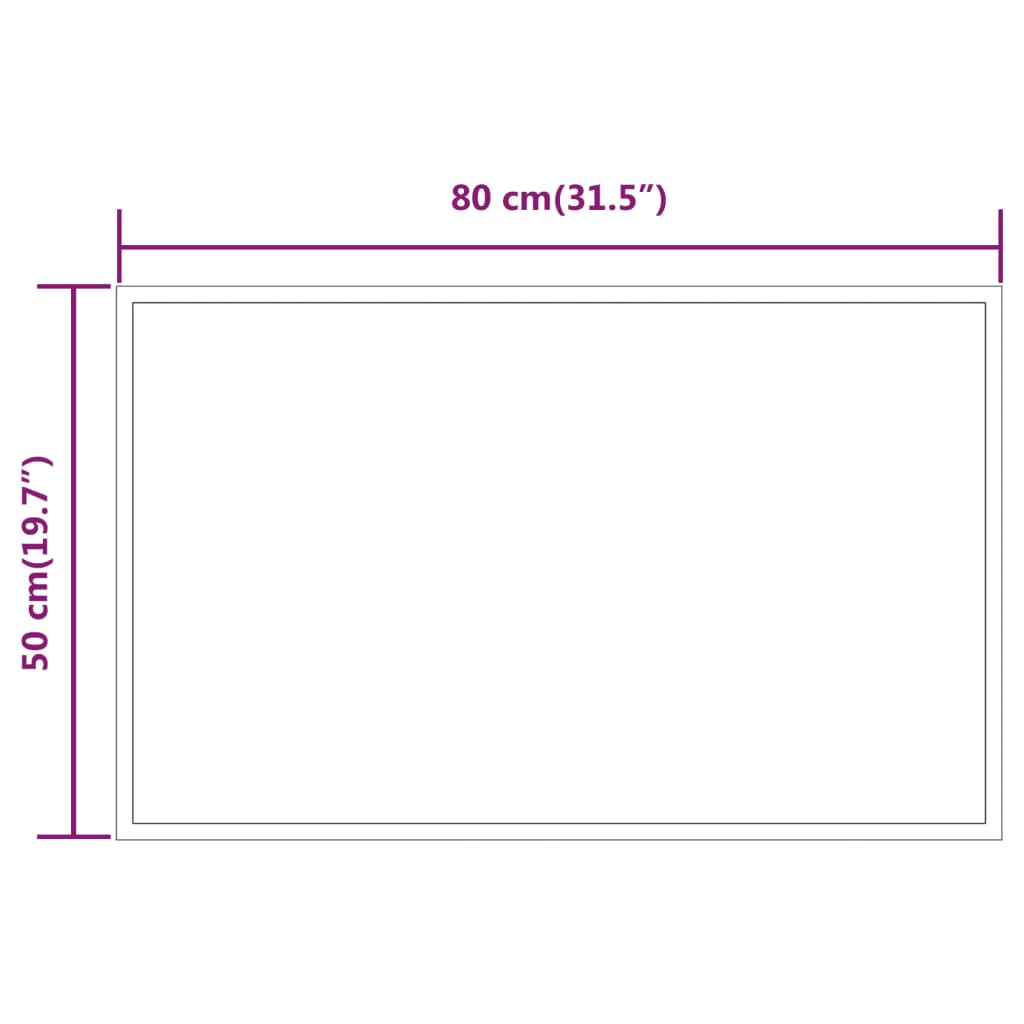 vidaXL Καθρέφτης Μπάνιου με LED 50x80 εκ.
