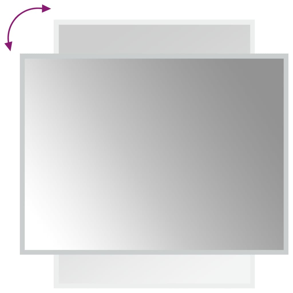 vidaXL Καθρέφτης Μπάνιου με LED 60x80 εκ.