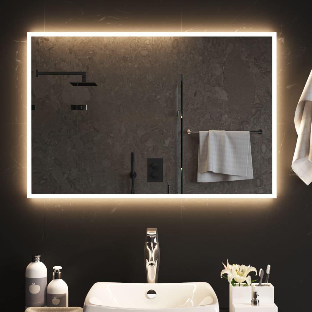 vidaXL Καθρέφτης Μπάνιου με LED 60x90 εκ.