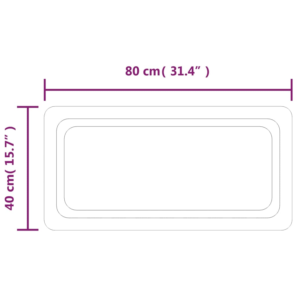 vidaXL Καθρέφτης Μπάνιου με LED 40x80 εκ.