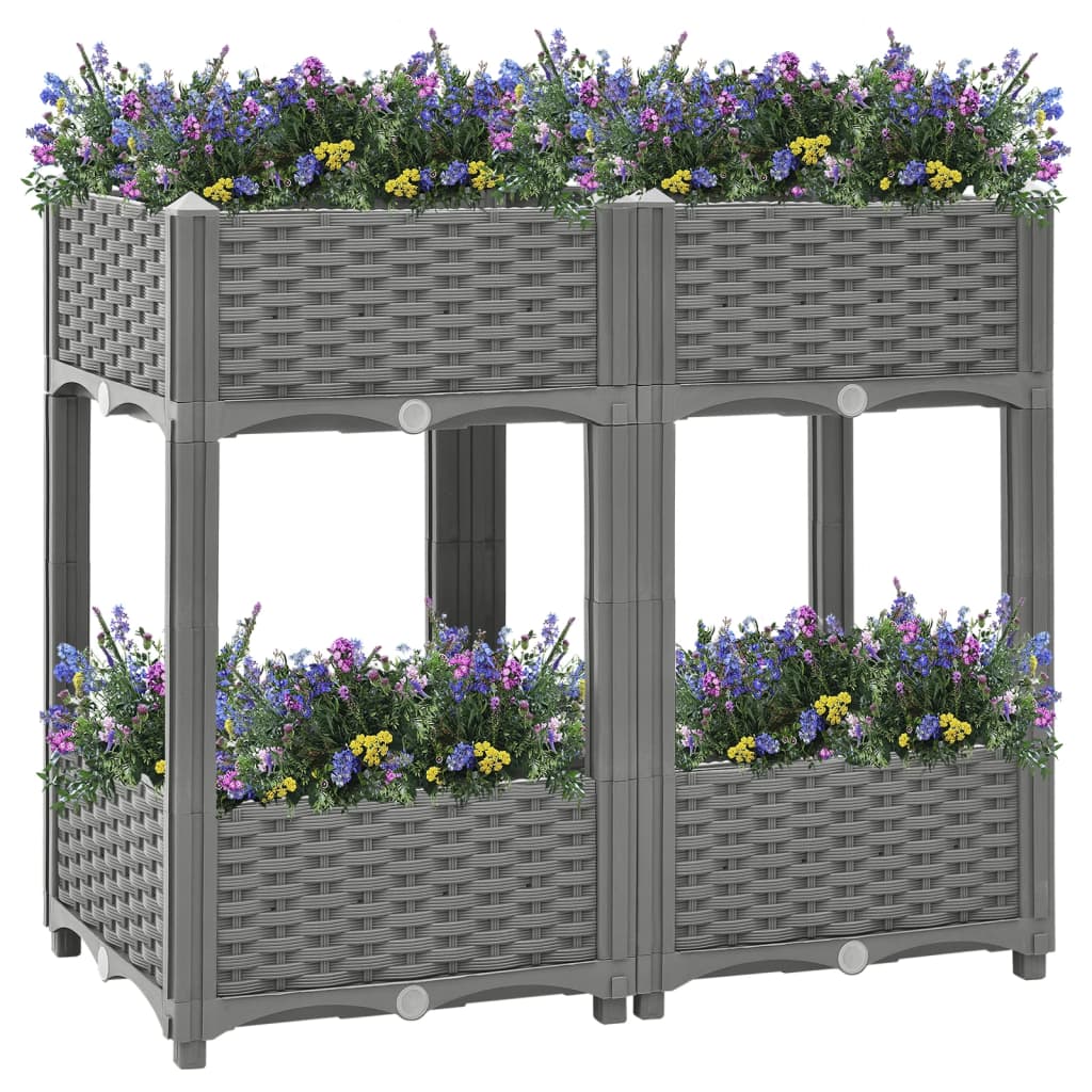 vidaXL Ζαρντινιέρα 80 x 40 x 71 εκ. από Πολυπροπυλένιο
