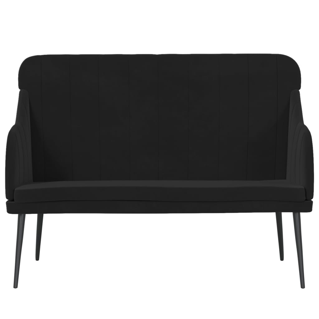 vidaXL Πάγκος Μαύρος 110x76x80 εκ. Βελούδινος