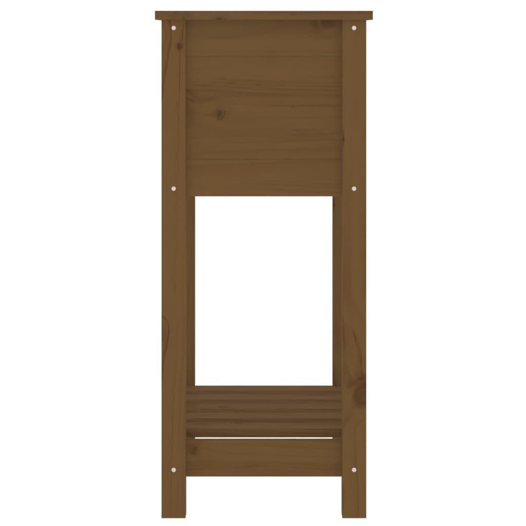 vidaXL Ζαρντινιέρα με Ράφι Μελί 54x34,5x81 εκ. από Μασίφ Ξύλο Πεύκου