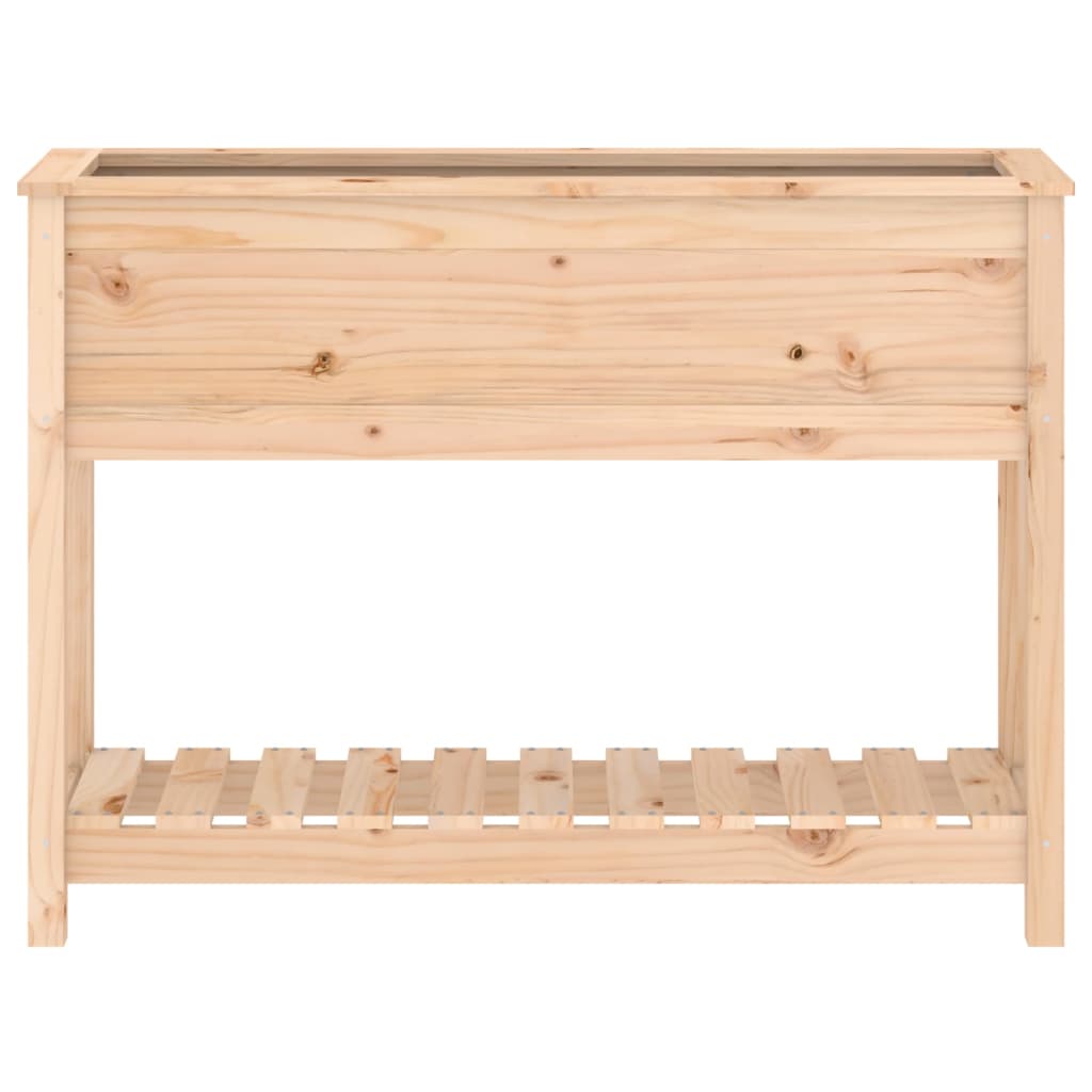 vidaXL Ζαρντινιέρα με Ράφι 111,5 x 34,5 x 81 εκ. Μασίφ Ξύλο Πεύκου