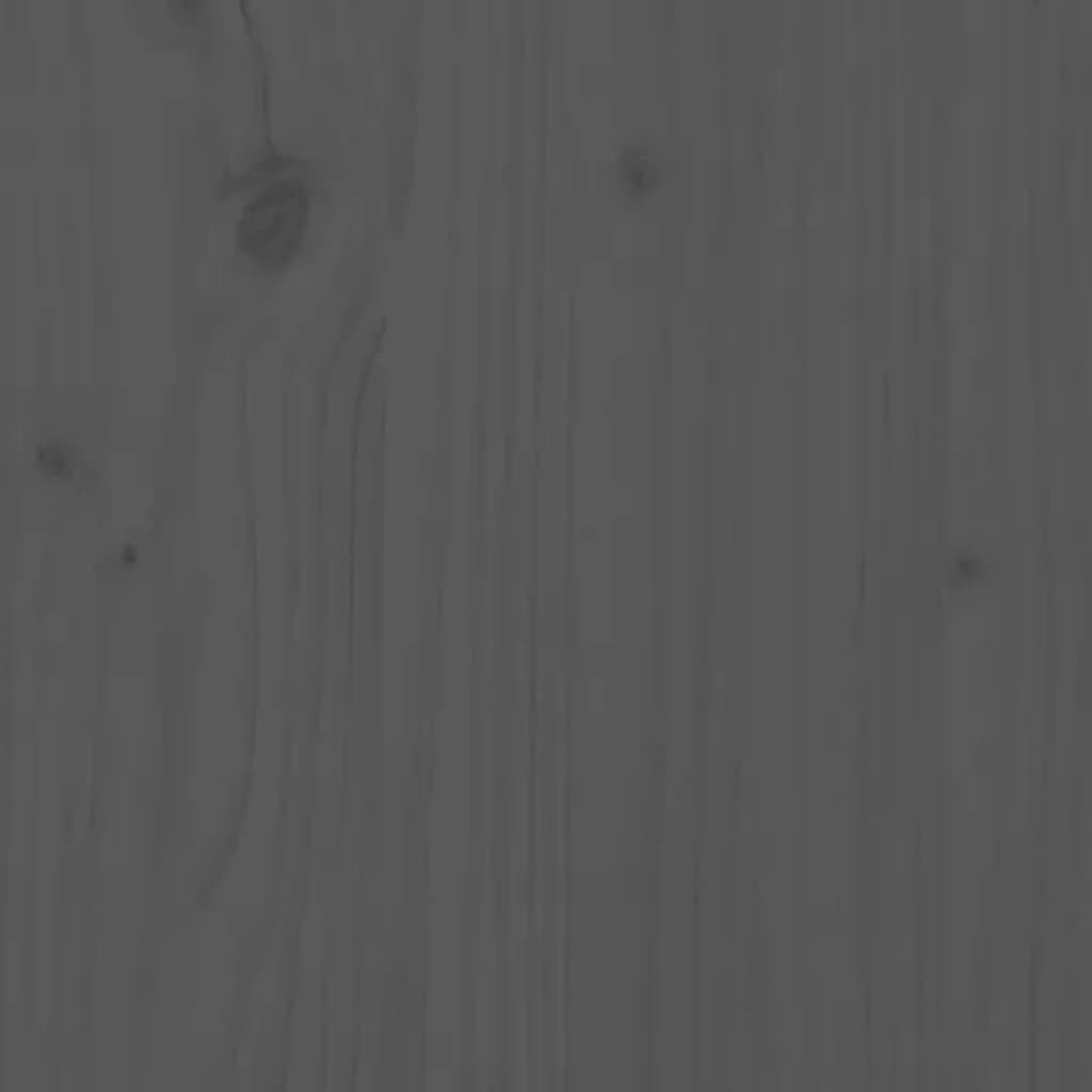 vidaXL Ραφιέρα Καυσόξυλων Γκρι 110x35x108,5 εκ. από Μασίφ Ξύλο Πεύκου