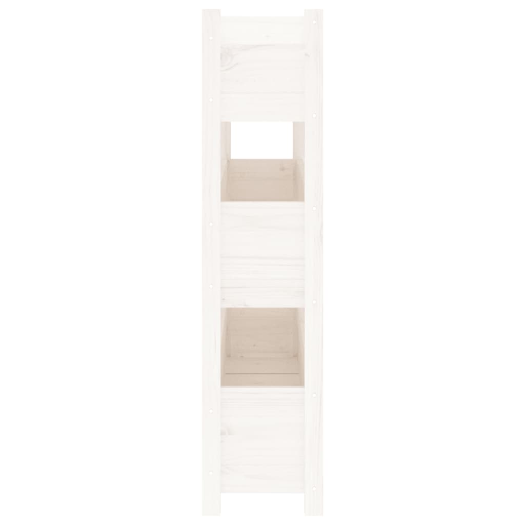 vidaXL Ζαρντινιέρα 112x25x104,5 εκ. Λευκό από Ξύλο Πεύκου
