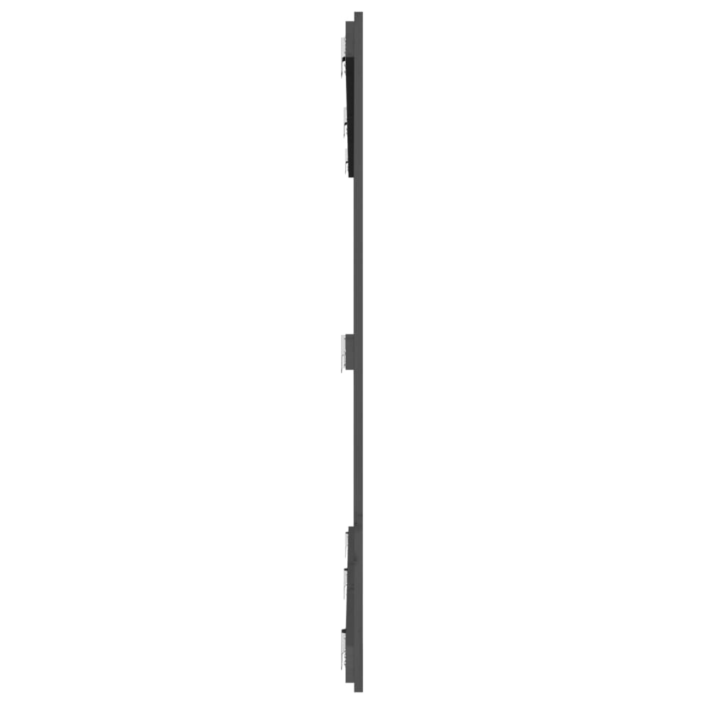 vidaXL Κεφαλάρι Τοίχου Γκρι 185x3x110 εκ. από Μασίφ Ξύλο Πεύκου