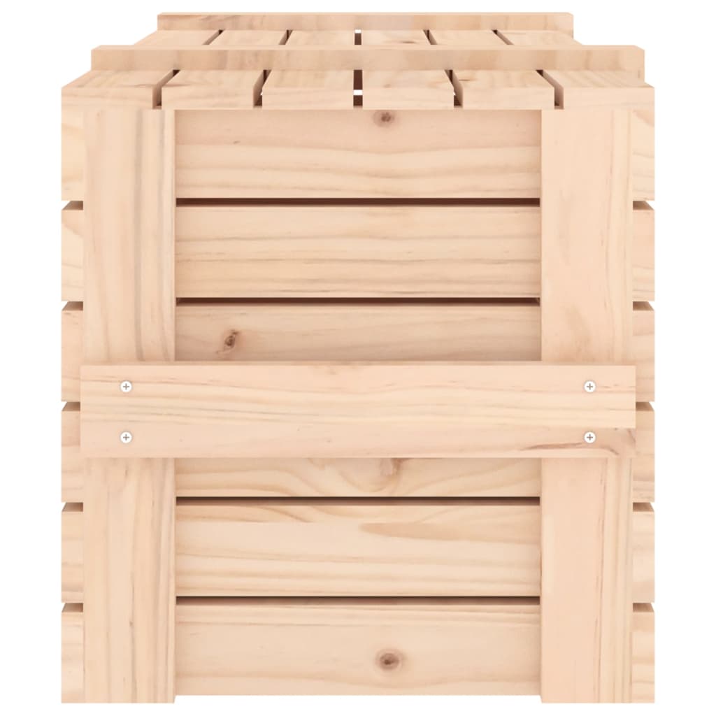 vidaXL Κουτί Αποθήκευσης 91x40,5x42 εκ. από Μασίφ Ξύλο Πεύκου