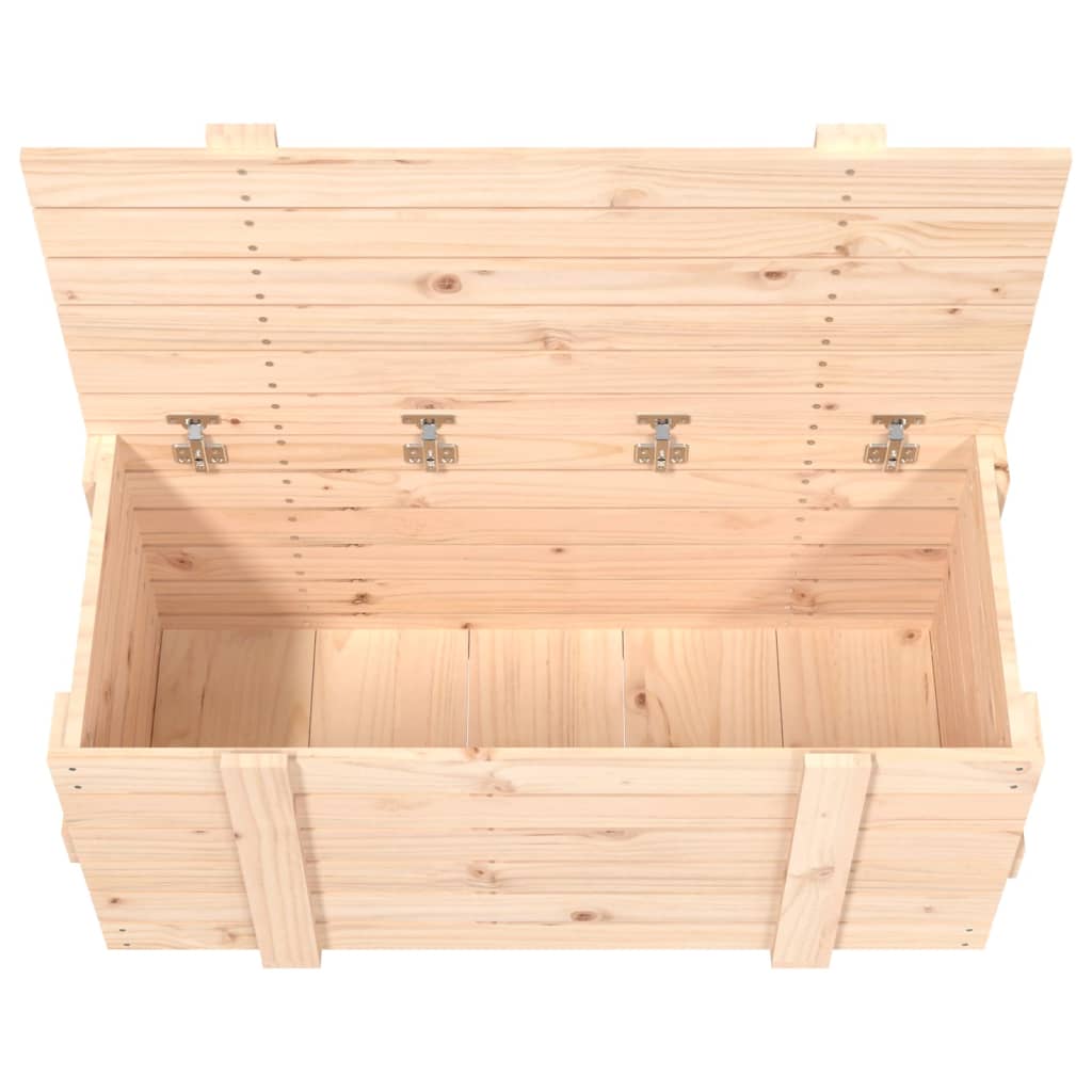 vidaXL Κουτί Αποθήκευσης 91x40,5x42 εκ. από Μασίφ Ξύλο Πεύκου