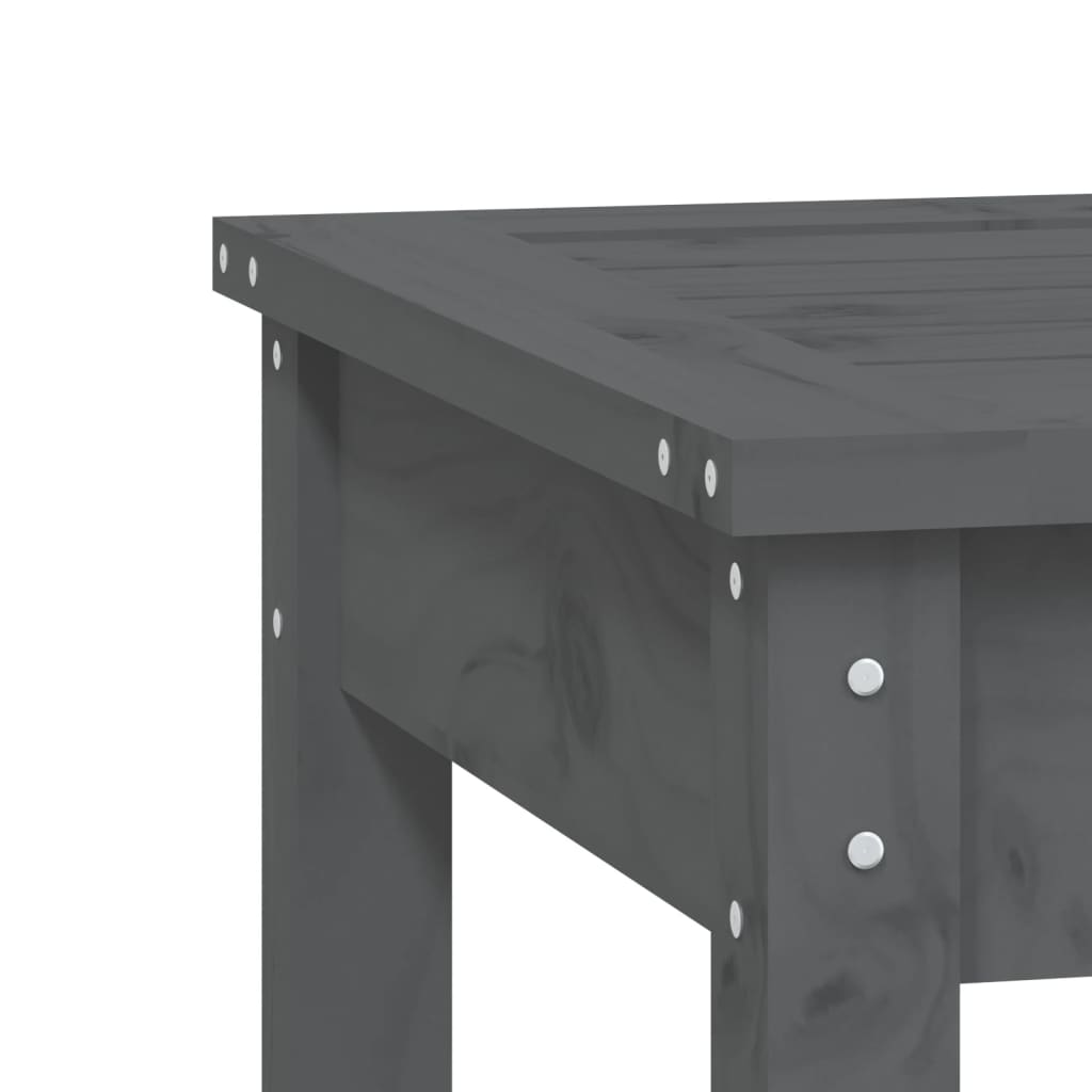 vidaXL Παγκάκι Κήπου Γκρι 50x44x45 εκ. από Μασίφ Ξύλο Πεύκου