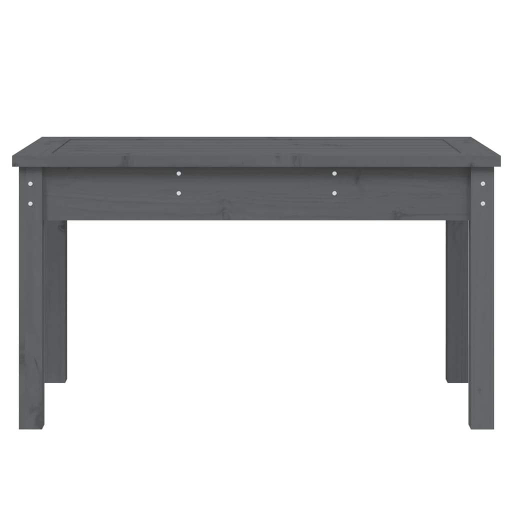 vidaXL Παγκάκι Κήπου Γκρι 80 x 44 x 45 εκ. από Μασίφ Ξύλο Πεύκου