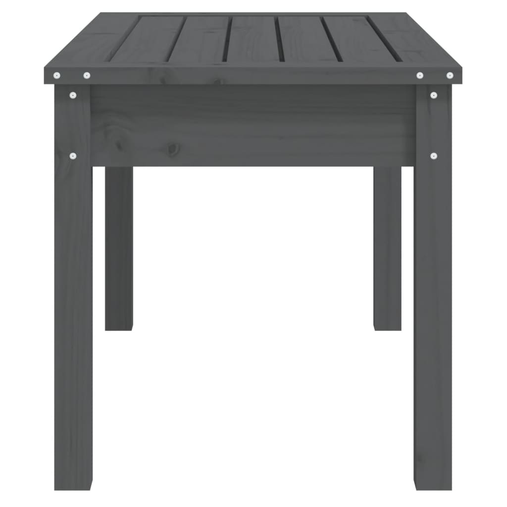 vidaXL Παγκάκι Κήπου Γκρι 80 x 44 x 45 εκ. από Μασίφ Ξύλο Πεύκου