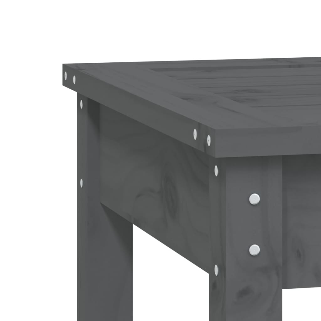 vidaXL Παγκάκι Κήπου Γκρι 80 x 44 x 45 εκ. από Μασίφ Ξύλο Πεύκου
